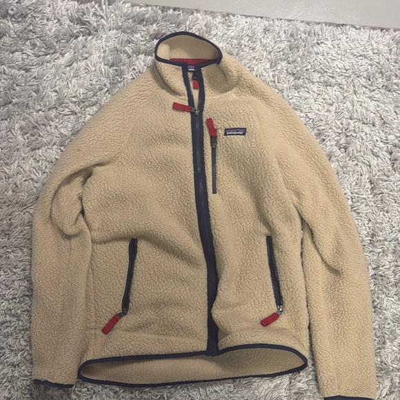 Patagonia Other - Patagonia Retro Pile Fleece Jacket Oatmeal White Men’s Medium Full Zip